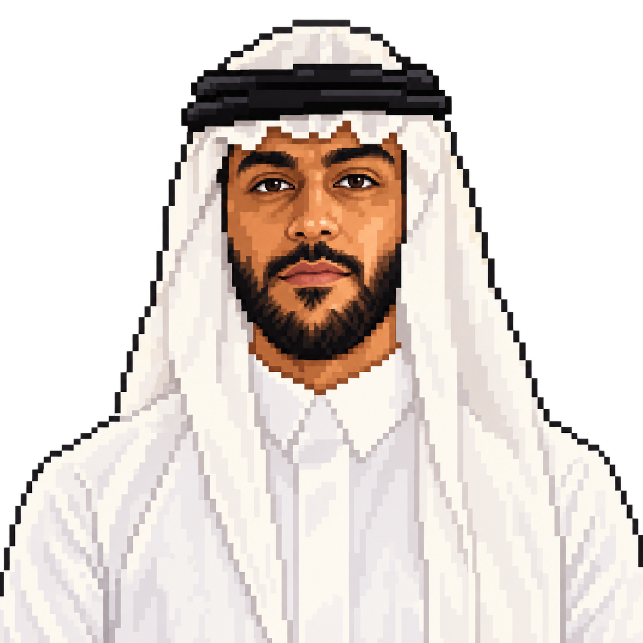 Mohammad J. Bakr · pixel portrait